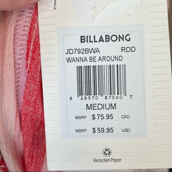 Billabong Wanna Be Around Striped Woven V-Neck Slip Maxi Dress Size M  NWT - Picture 10 of 12